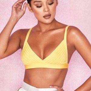 HOUSE OF CB JAE YELLOW BANDAGE BRALET TOP